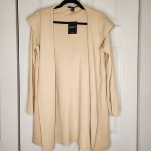 NWT Forever 21, Hooded Cardigan, Cream